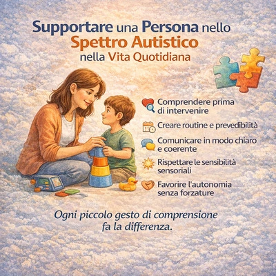 Come supportare una persona nello spettro autistico nella vita quotidiana